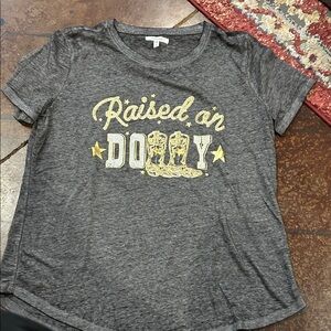 Maurices Gray and Gold 'Raised on Dolly' Tee